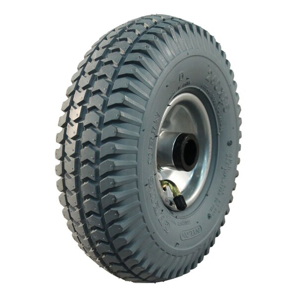 KINGS TIRE Komplettrad 3.00-4 C-248 4PR + 2.10x4H2 ET0 Rollenlager Ø25 NL75 52 Stahl grau