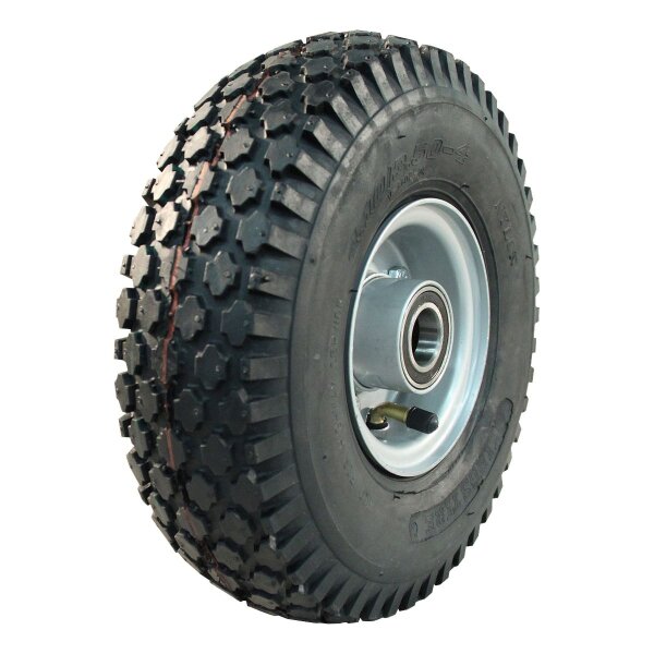 KINGS TIRE Komplettrad 4.10/3.50-4 V-6602 4PR + 2.10-4 ET0 Kugellager Ø20 NL75 56 15 Stahl grau