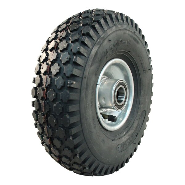 KINGS TIRE Komplettrad 4.00-4 V-8502 4PR + 2.10x4H2 ET0 NL75 Stahl grau