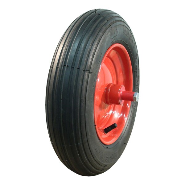 KINGS TIRE Komplettrad 3.50-8 V-5501 4PR + 2.50Ax8 ET0 NL96 48 A3 Stahl Rot