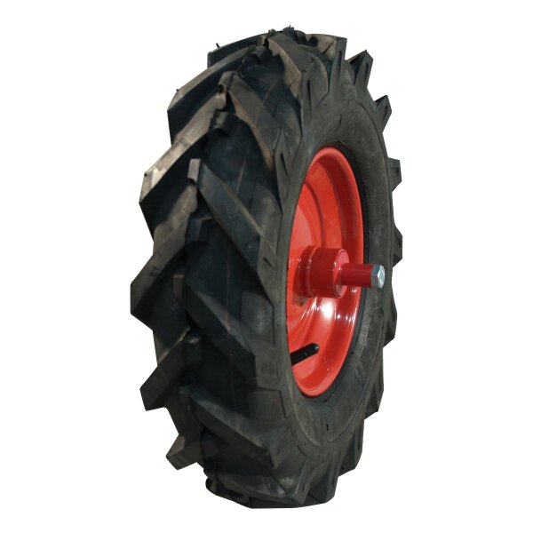 KINGS TIRE Komplettrad 4.80/4.00-8 (122/90-8) V-8501 4PR + 2.50Ax8 ET0 NL96 44 A4 Stahl Rot links