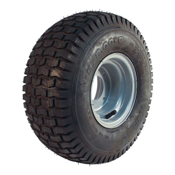 KINGS TIRE Komplettrad 4.00-6 V-6632 4PR + 4.50Ax6H2 ET0 60/90/4 A3 Stahl grau