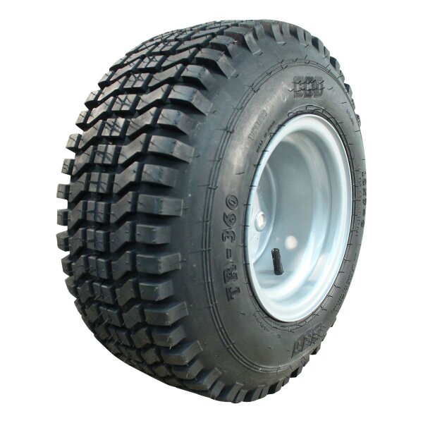 BKT Komplettrad 18x7.00-8 TR-360 6PR + 5.50x8H2 ET0 60/100/4 76 A6 Stahl grau