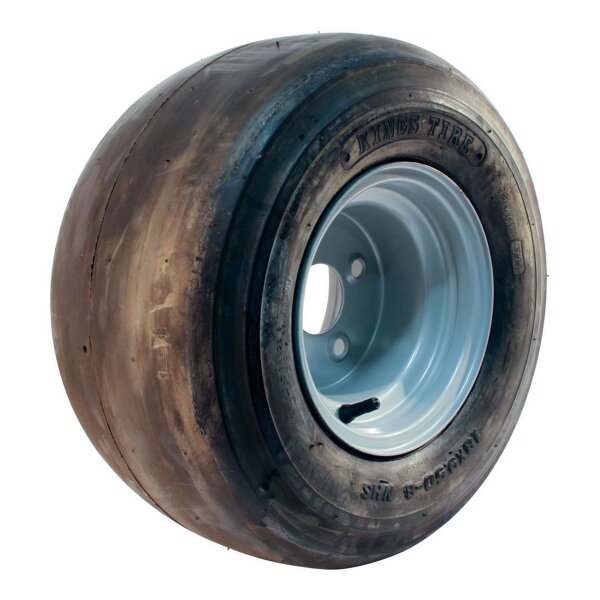 KINGS TIRE Komplettrad 18x9.50-8 KT-739 / SL68 4PR + 7.00Bx8H2 ET-2 60/100/4 A3 Stahl grau