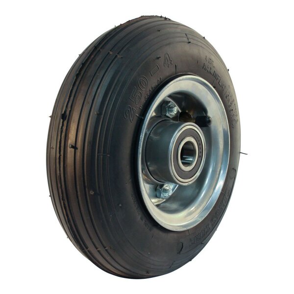 KINGS TIRE Komplettrad 2.50-4 V-5501 4PR + 2.10-4 ET0 Kugellager Ø20 NL75 Stahl grau