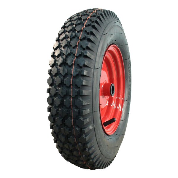 NaRubb Komplettrad 4.80/4.00-8 S-2202 4PR + 2.50Ax8H2 ET0 Rollenlager Ø20 NL69 Stahl, Rot,