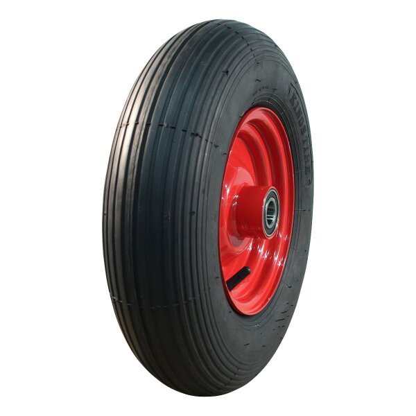 KINGS TIRE Komplettrad 4.80/4.00-8 V-5501A 2PR + 2.50Ax8H2 ET0 NL100 Stahl Rot