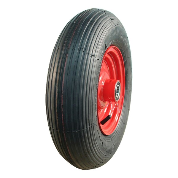 KINGS TIRE Komplettrad 4.80/4.00-8 V-5501A 2PR + 2.50Ax8H2 ET0 NL100 Stahl Rot