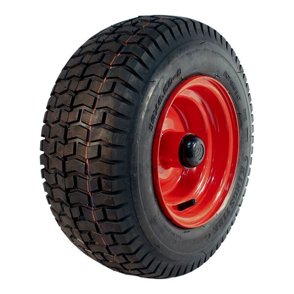 KINGS TIRE Komplettrad 16x6.50-8 V-3502 4PR + 5.50Bx8H2 ET0 NL110 Stahl Rot