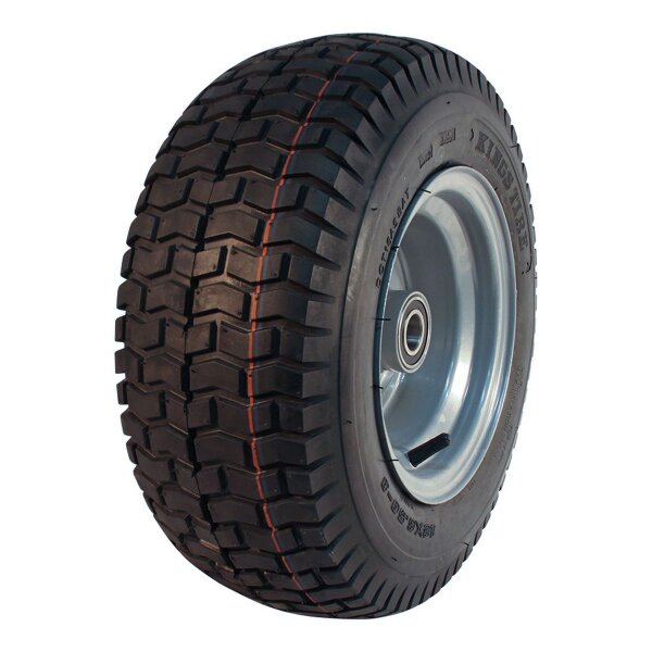 KINGS TIRE Komplettrad 16x6.50-8 V-3502 4PR + 5.50Ax8H2 ET0 NL90 Stahl grau