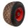 KINGS TIRE Komplettrad 18x8.50-8 V-3501 4PR 7.00Bx8H2 ET0 NL150 A3 Stahl Rot