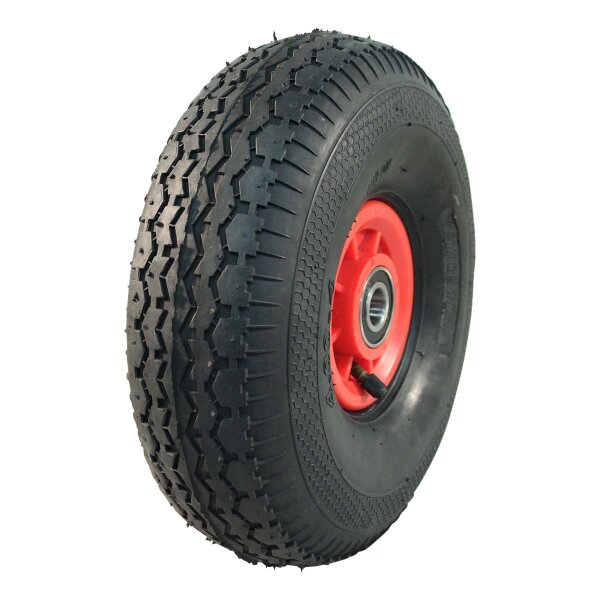 KINGS TIRE Komplettrad 4.00-4 V-6504 4PR + 2.10x4 NL75 kunststoff, Rot