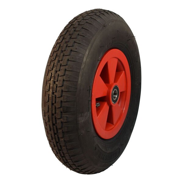 KINGS TIRE Komplettrad 4.80/4.00-8 V-6635 4PR + 2.50Ax8 NL88 kunststoff, Rot