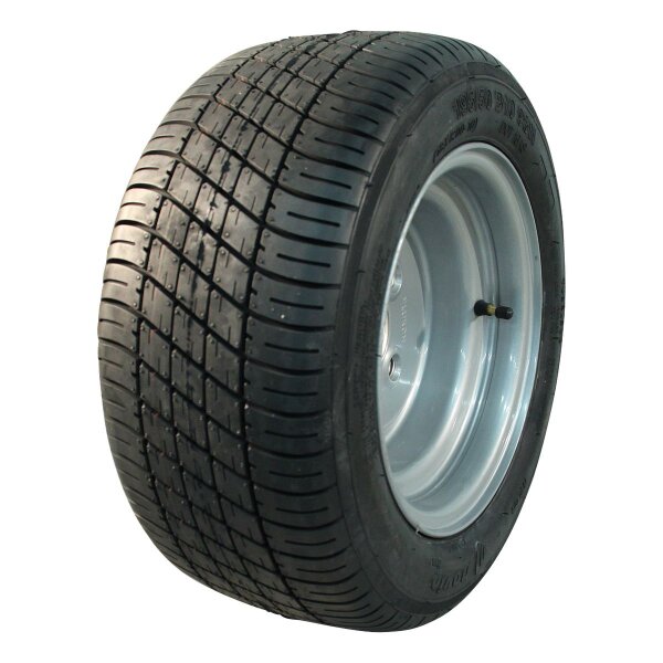 MAXXIS Komplettrad 195/50 B10 (18x8.00-10) Trailermaxx M-8001 + 6.00Ix10H2 ET-4 60/100/4 98 N Stahl grau