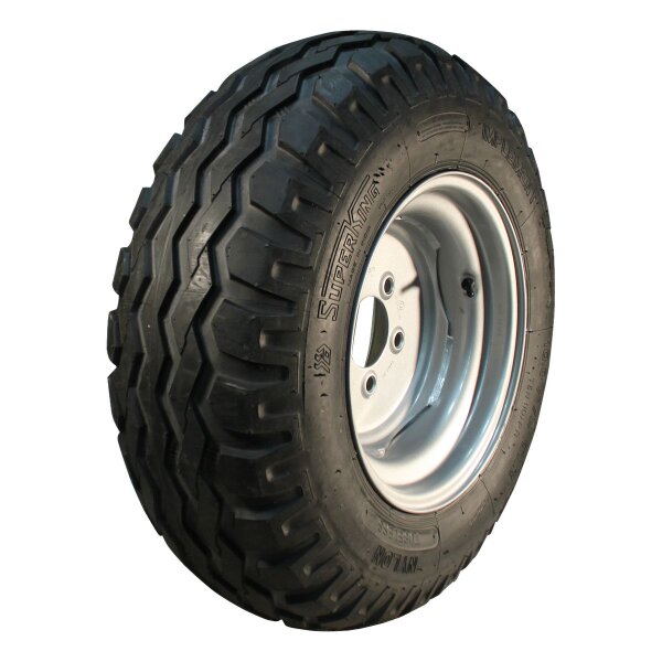 BKT Komplettrad 10.0/75-15.3 AW-909 14PR + 9.00x15.3 ET0 94/140/5 130 A8 Stahl grau