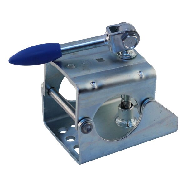 Novio Klemmhalter Ø60mm für Stützrad, glanz verzinkt, Klappkurbel