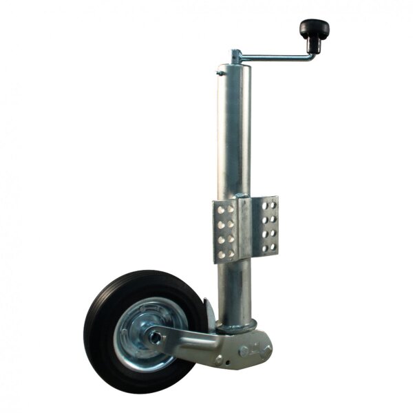 Winterhoff Stützrad automatisch klappbar 200x60mm Ø60 Stahlrad, Flansch flach