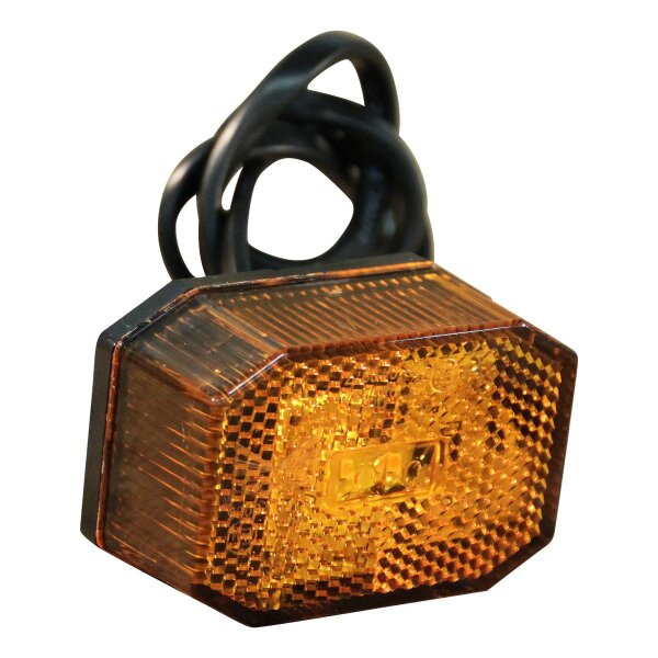 Aspöck Seitenmarkierungsleuchte Flexipoint LED DC kabel 0,5m 12V orange
