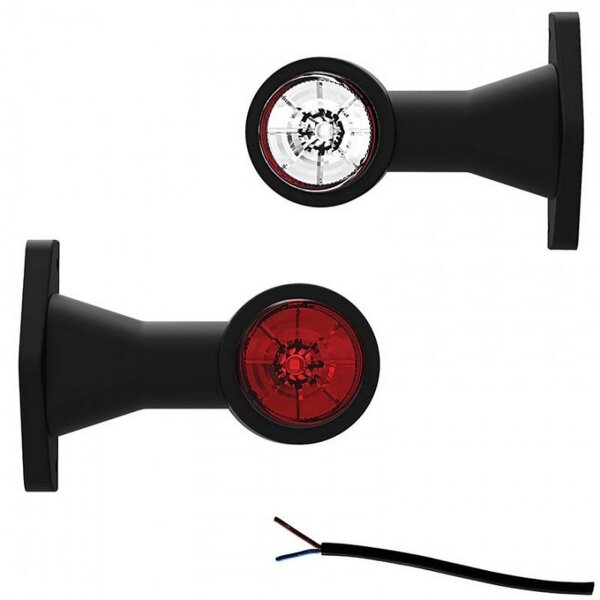 Fristom Umrissleuchte 118 x 130 x 45mm 76mm rot/weiß Rot/Weiß universal Kabel 200mm  12/24 V CE, ECE-R10 / R7