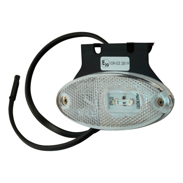 WAS Positionsleuchte 309 , DC kabel 500mm. 2x0,75mm² inkl. Montagestütze