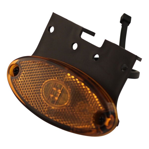 Aspöck Seitenmarkierungsleuchte Aspöck Flatpoint II led Orange inkl. Montagestütze "C" 90° DC kabel 500mm