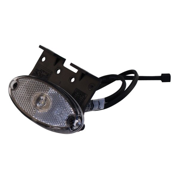 Aspöck Positionsleuchte Flatpoint II LED weiß inkl. Montagestütze "Z" 90° DC 50cm