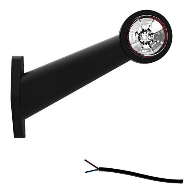 Fristom Umrissleuchte 194 x 135 x 45mm 76mm rot/weiß Rot/Weiß links Kabel 200mm  12/24 V CE, ECE-R10 / R7