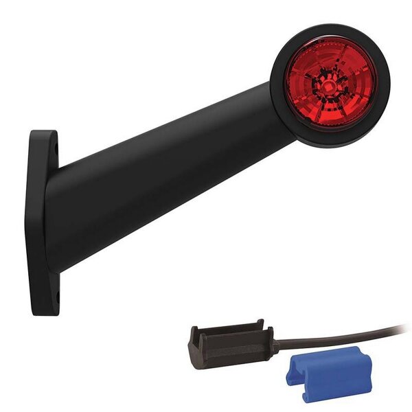 Fristom Umrissleuchte 194 x 135 x 45mm 76mm rot/weiß Rot/Weiß rechts DC-Kabel 200mm, 0,75mm².  12/24 V CE, ECE-R10 / R7