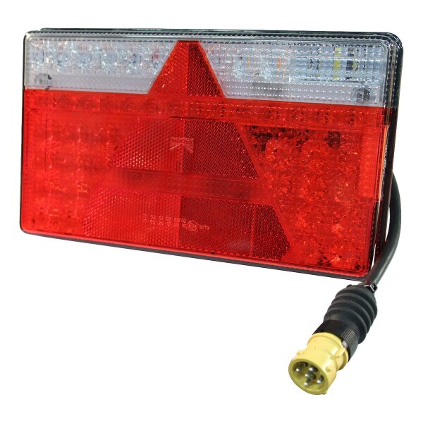 Aspöck Rückleuchte Multiled II links 5 PINs Bajonett gelb +0,5m Kabel, 5 x 1mm²