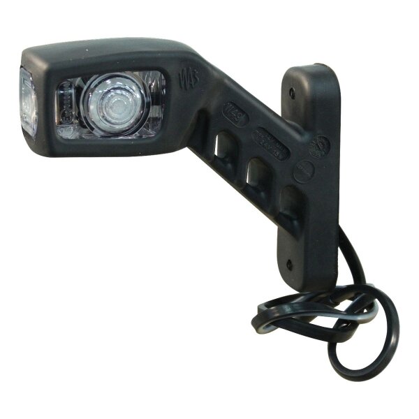 WAS Umrissleuchte W49 rot / weiß / orange links DC kabel 500mm., 2x0,75mm²