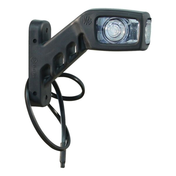 WAS Umrissleuchte W49 rot / weiß / orange rechts, DC kabel 500mm., 2x0,75mm²