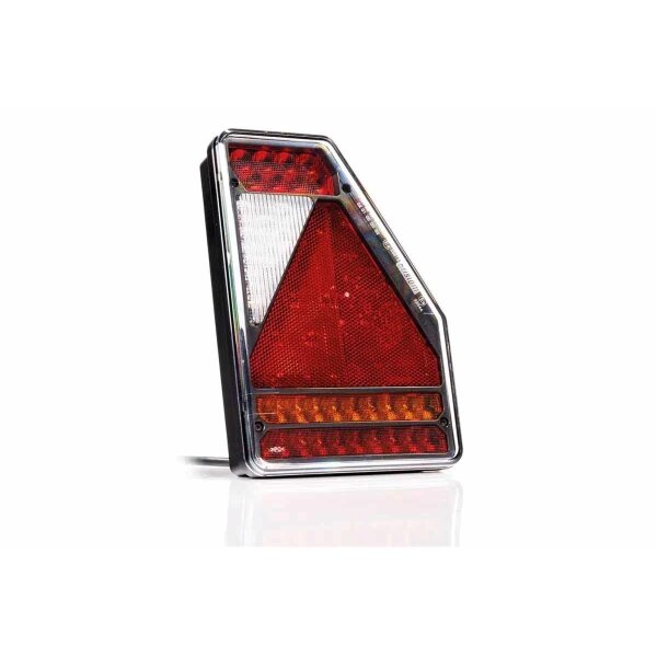 Fristom Rückleuchte LED rechts 6 Pin Fristom (nicht Aspoeck kompatibel) 146 x 210,6 x 49mm Aufbau Bremslicht Blinkleuchte Nebellampe Rückfahrleuchte Rückleuchte Länge Dreieick 150mm 12 V CE, ECE-R10 / R7 / R6 / R38 / R23 / R3