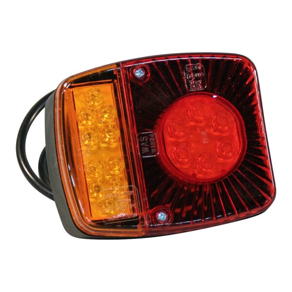 WAS Rückleuchte 476 , LED 12V - 24V , universal Kabel