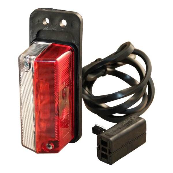 Radex Umrissleuchte 925/1 rot / weiß mit Halter Kabel 1000mm mit quick connector