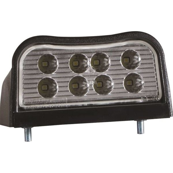 Fristom Kennzeichenleuchte LED 12/24 V 100 x 55 x 55mm DC-Kabel 200mm, 0,75mm². 70mm  CE, ECE-R10 / R7 / R4 weiß