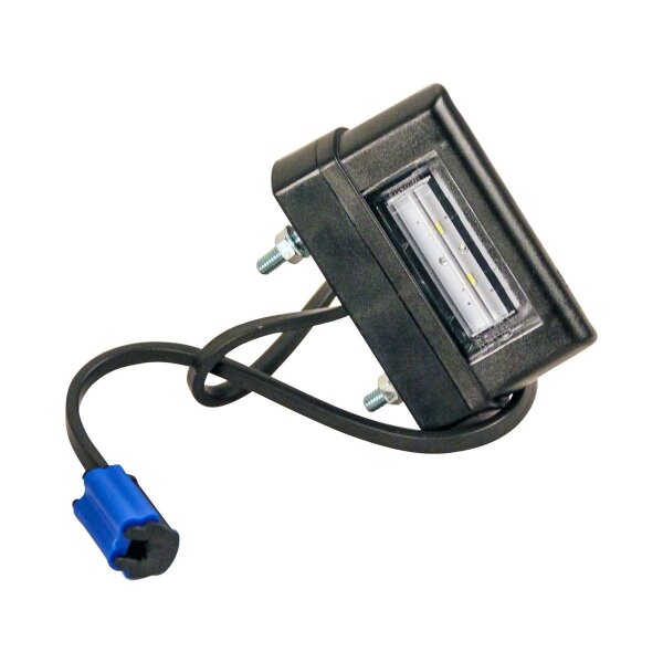 Fristom Kennzeichenleuchte LED 12/24 V 83 x 50 x 30mm DC-Kabel 200mm, 0,75mm². 45mm  CE, ECE-R10 / R7 / R4 weiß
