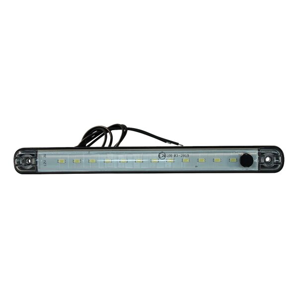 WAS Innenleuchte LED LW10 mit Schalter 238x24.3x12,7 / 20,2 klares Weiß 4000K 39cm LgY-S 0,75mm2 12V DC