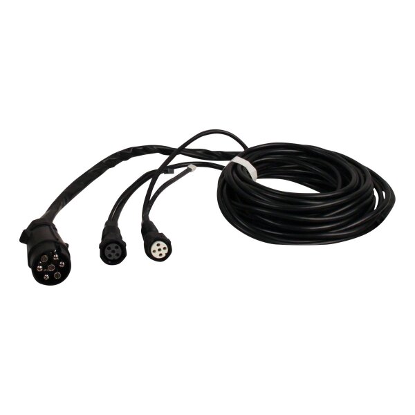 Aspöck Kabelbaum 7-polig 9,5m , bajonet 5-polig , Abzweigung 2x 0,2m DC