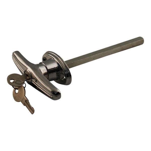 Novio T-Türgriff mit 2 Schlüssel verchromt ⧄ 8 x 125mm