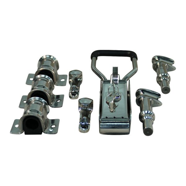 Novio Drehstangenverschluss-Set links und rechts anwendbar Edelstahl für Rohr Ø22