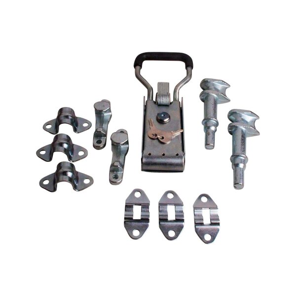 Novio Drehstangenverschluss links + rechts (universal), Satz für 2 Türen glanz verzinkt für Rohr Ø22