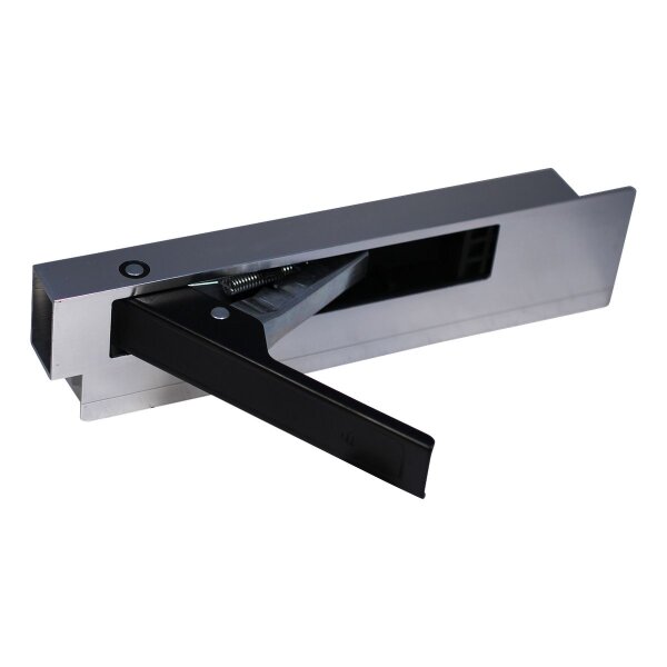 Novio Seitenbordwandverschluss, aluminium mit Handgriff aus Stahl (schwarz) 400mm links