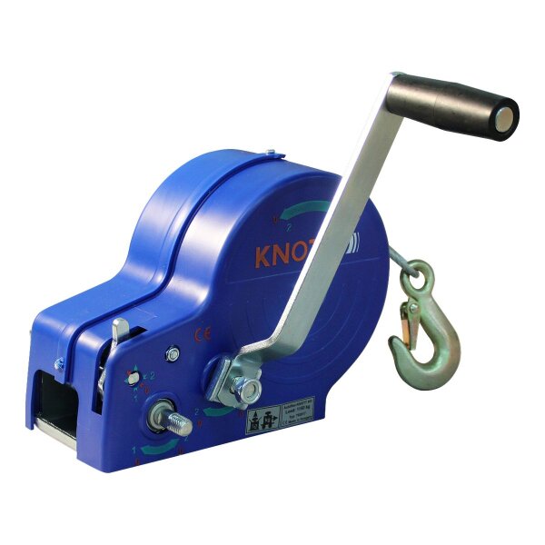 Knott Handwinde ungebremst 1150kg Windekabel 10m mit Haken