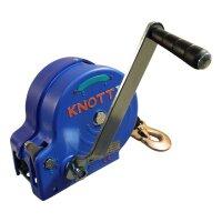 Knott Seilwinde 450kg, ungebremst, Gurt 7 Meter mit Haken