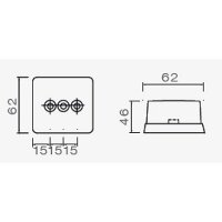 Aspöck Squarepoint Umrissleuchte weiß für PKW-Anhänger