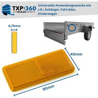 Reflektor gelb 90x40mm selbstklebend