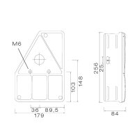 Aspöck Earpoint 1 rechts Rücklicht mit Rückfahrscheinwerfer