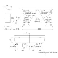 Aspöck Multipoint 5 rechts Rückleuchte mit Rückfahrscheinwerfer
