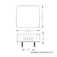 LED Rücklichte 98x105mm mit Kennzeichenleuchte für PKW-Anhänger und Traktor