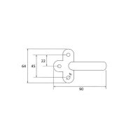 Einfallöse Gegenhalter Gr. 0 für Winkelhebelverschluss Bordwandverschluss